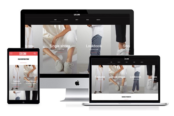 潮流服装服饰鞋包外贸网站模板