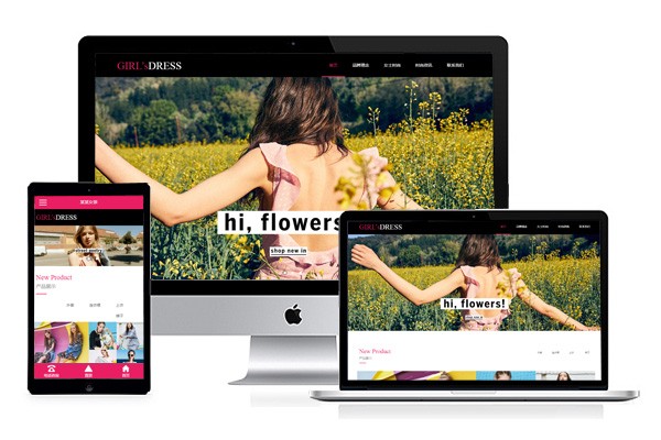 响应式女士必备服装装购物网站模板